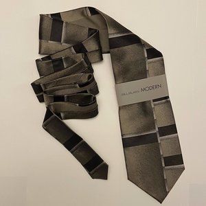 Black and Gray Block Tie
